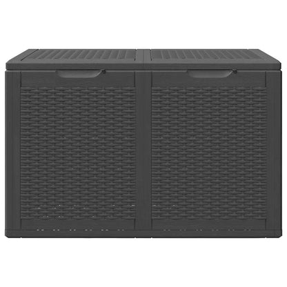 Garden Storage Box 180L Black PP Rattan