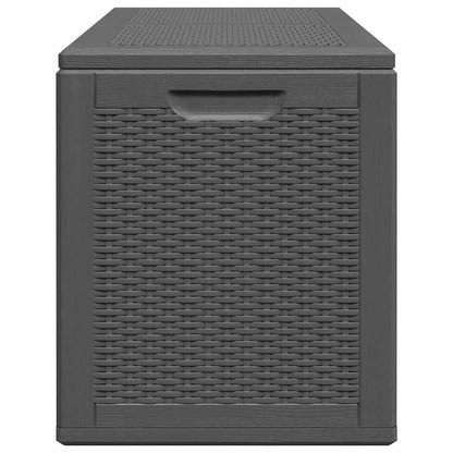 Garden Storage Box 180L Black PP Rattan