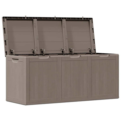 Garden Storage Box 270L Brown PP Wood Look