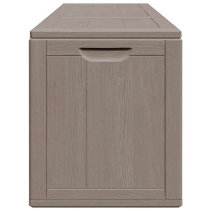 Garden Storage Box 270L Brown PP Wood Look