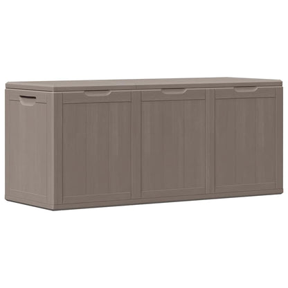 Garden Storage Box 270L Brown PP Wood Look