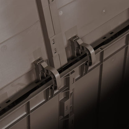 Garden Storage Box 270L Brown PP Wood Look