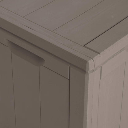 Garden Storage Box 270L Brown PP Wood Look
