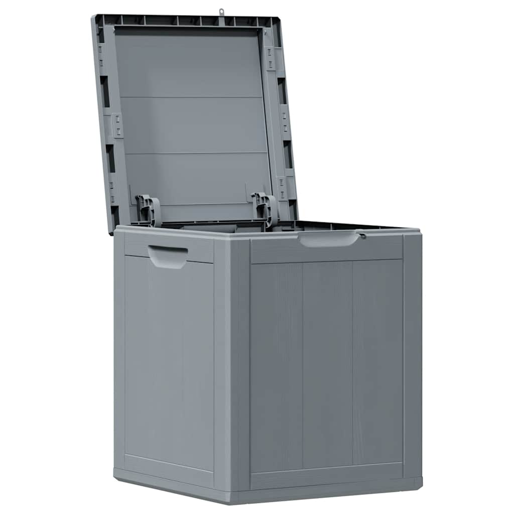 Garden Storage Box 90L Grey PP Wood Look