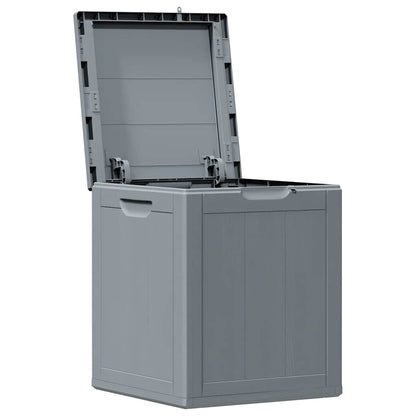 Garden Storage Box 90L Grey PP Wood Look