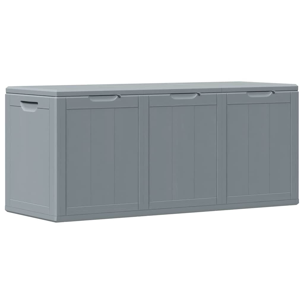 Garden Storage Box 270L Grey PP Wood Look