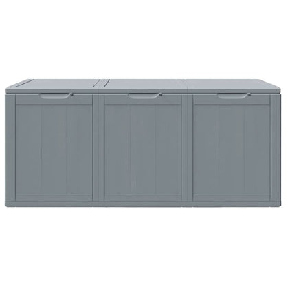 Garden Storage Box 270L Grey PP Wood Look