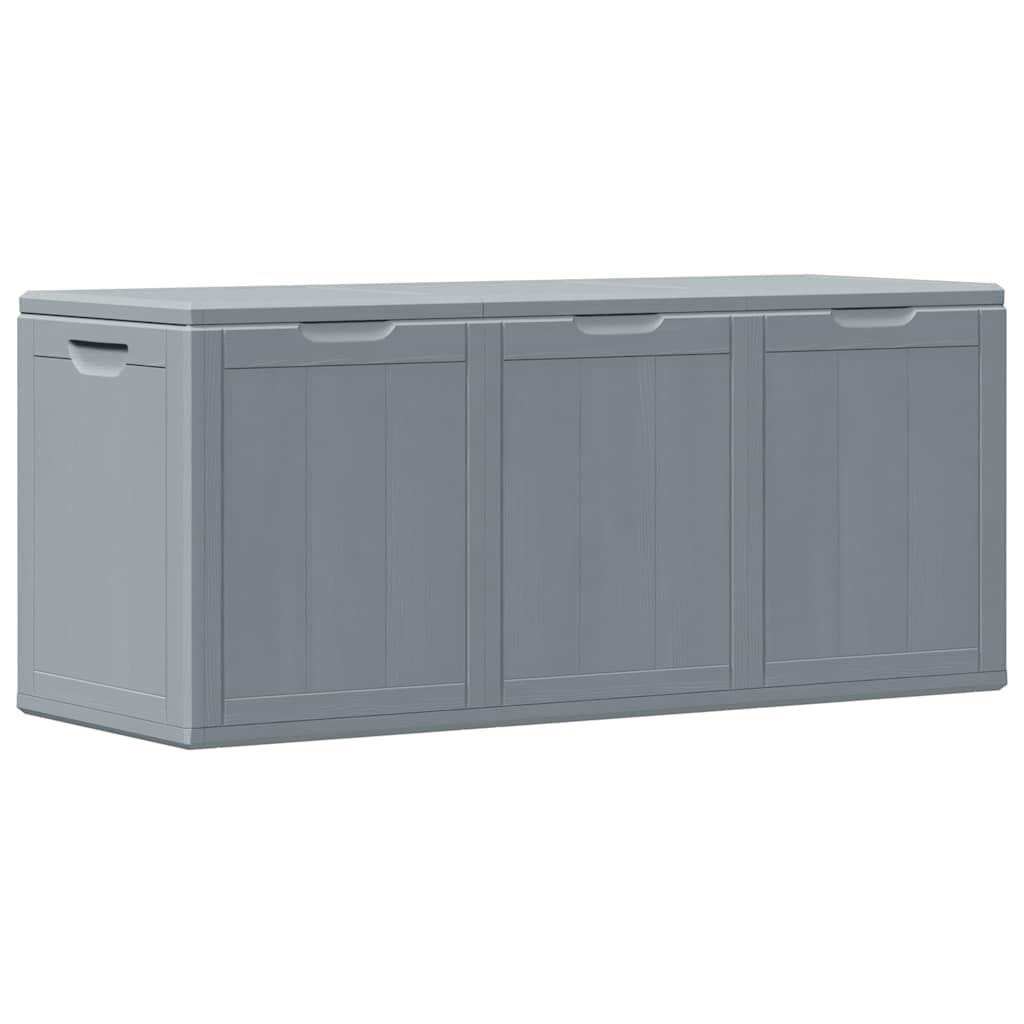 Garden Storage Box 270L Grey PP Wood Look