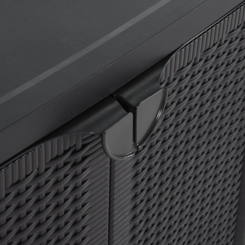 Garden Storage Cabinet Black 65x45x88 cm PP Rattan