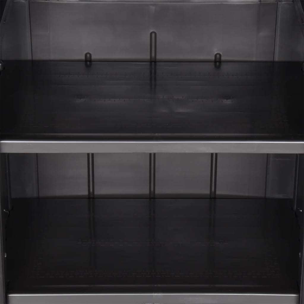 Garden Storage Cabinet Black 65x45x172 cm PP Rattan