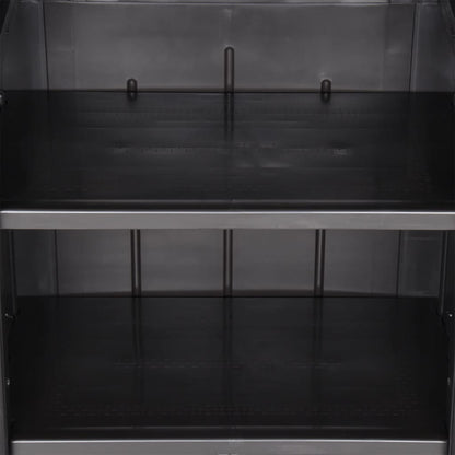 Garden Storage Cabinet Black 65x45x172 cm PP Rattan