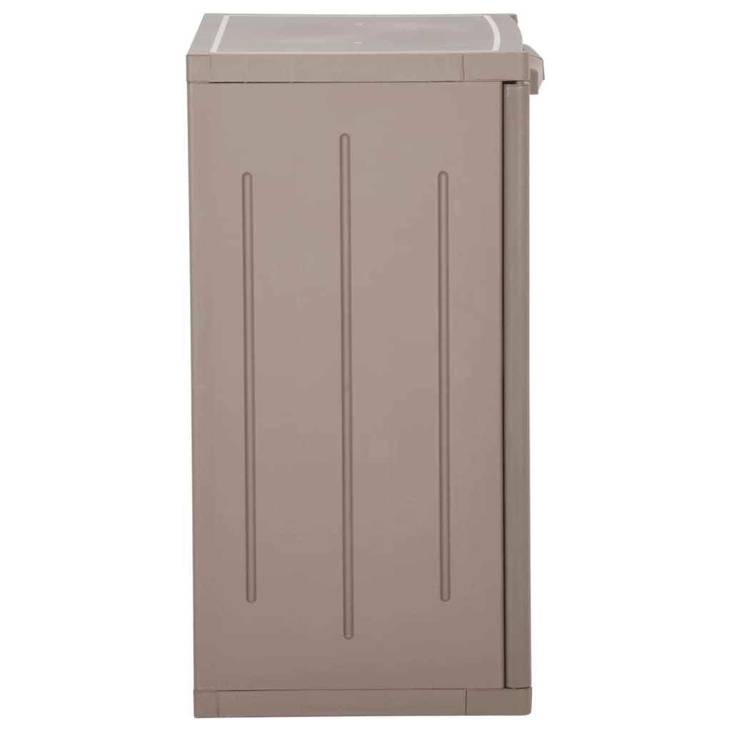 Garden Storage Cabinet Brown 65x45x88 cm PP Wood Look