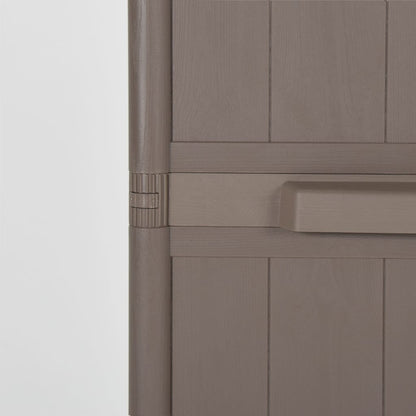 Garden Storage Cabinet Brown 65x45x172 cm PP Wood Look