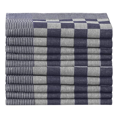 Kitchen Towels 10 pcs Blue and White 50x70 cm Cotton