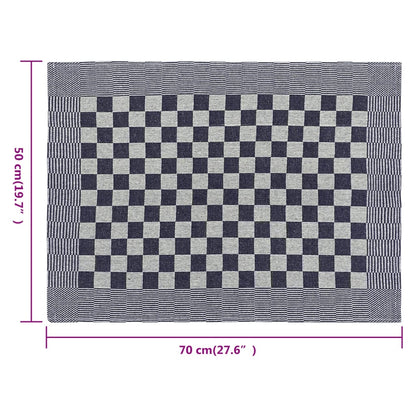 Kitchen Towels 20 pcs Blue and White 50x70 cm Cotton