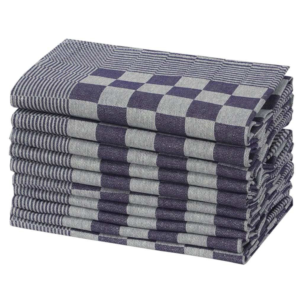 Kitchen Towels 50 pcs Blue and White 50x70 cm Cotton