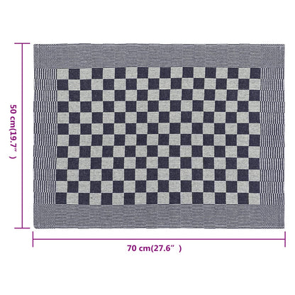 Kitchen Towels 50 pcs Blue and White 50x70 cm Cotton