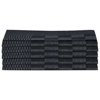10 Piece Towel Set Black and Grey Cotton