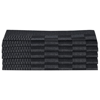 20 Piece Towel Set Black and Grey Cotton