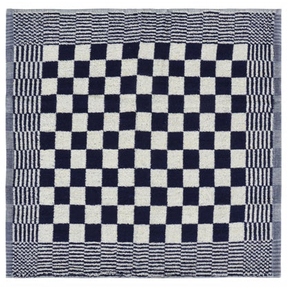 10 Piece Towel Set Blue and White Cotton