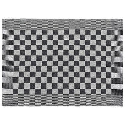 20 Piece Towel Set Black and White Cotton