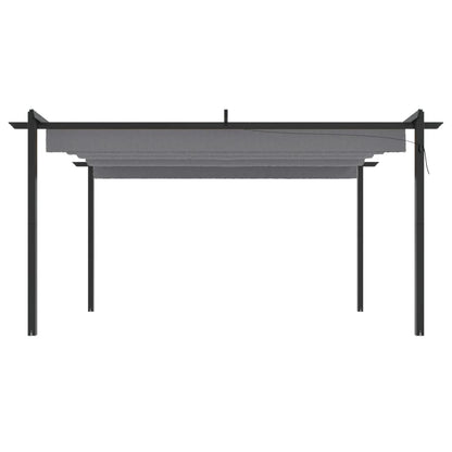 Garden Gazebo with Retractable Roof 4x3 m Anthracite