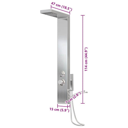 Shower Panel System Stainless Steel Square