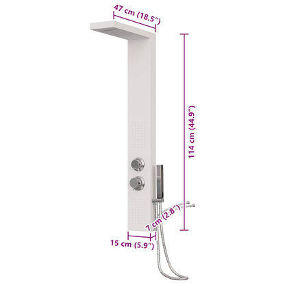 Shower Panel System Aluminium White