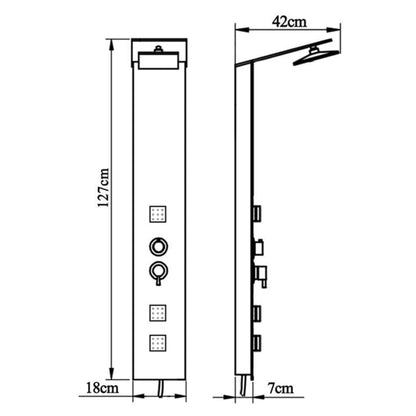Shower Panel System Glass Brown