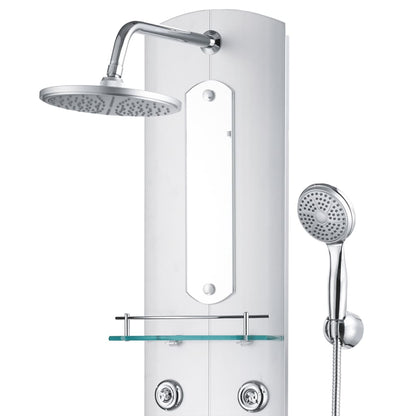 Shower Panel Unit 25x43x110 cm Silver
