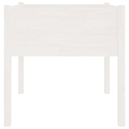 Garden Planters 2 pcs White 70x70x70 cm Solid Pinewood
