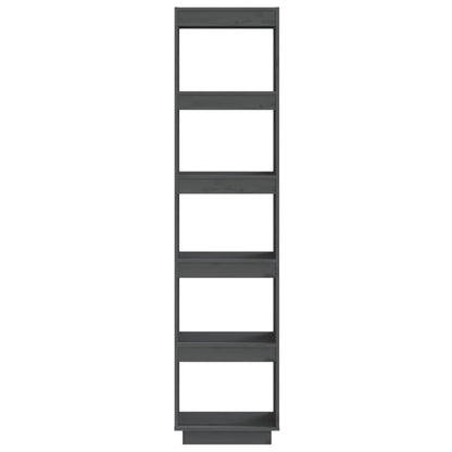 Book Cabinet/Room Divider Grey 40x35x167 cm Solid Wood Pine