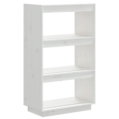 Book Cabinet/Room Divider White 60x35x103 cm Solid Wood Pine