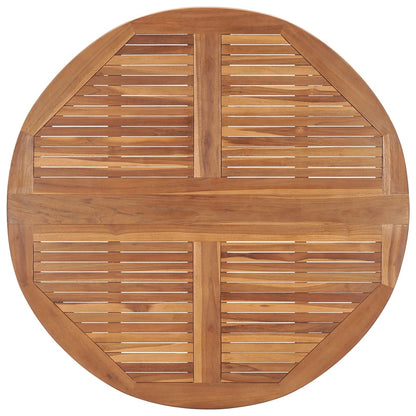 Folding Garden Dining Table Ø110x75 cm Solid Wood Teak