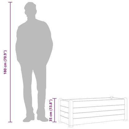 Garden Raised Bed PP Stone Grey 100x43x35 cm