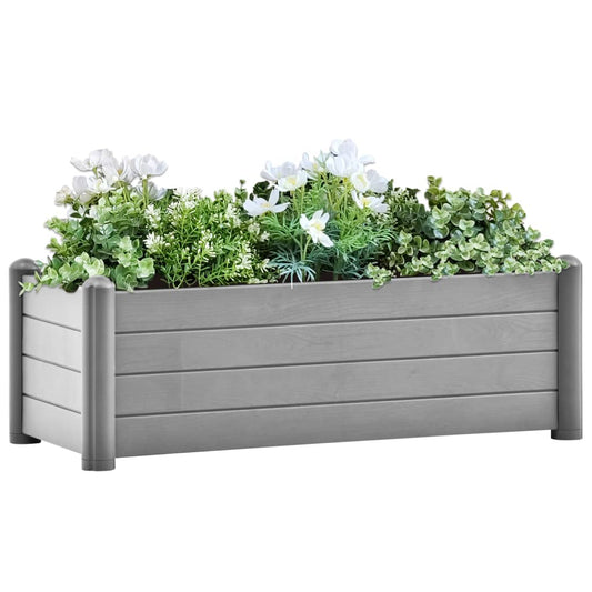 Garden Raised Bed PP Stone Grey 100x43x35 cm