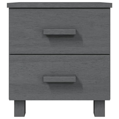 Bedside Cabinet HAMAR Dark Grey 40x35x44.5 cm Solid Pinewood