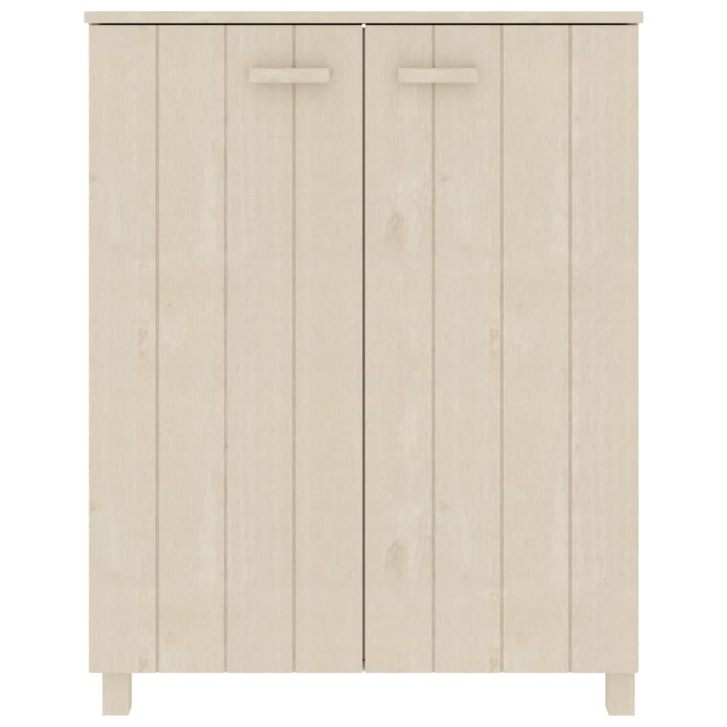 Shoe Cabinet HAMAR Honey Brown 85x40x108 cm Solid Wood Pine