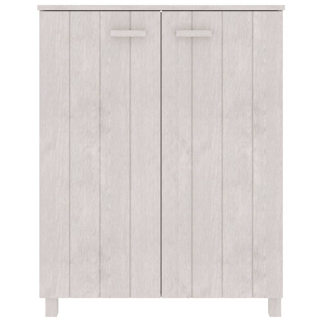 Shoe Cabinet HAMAR White 85x40x108 cm Solid Wood Pine
