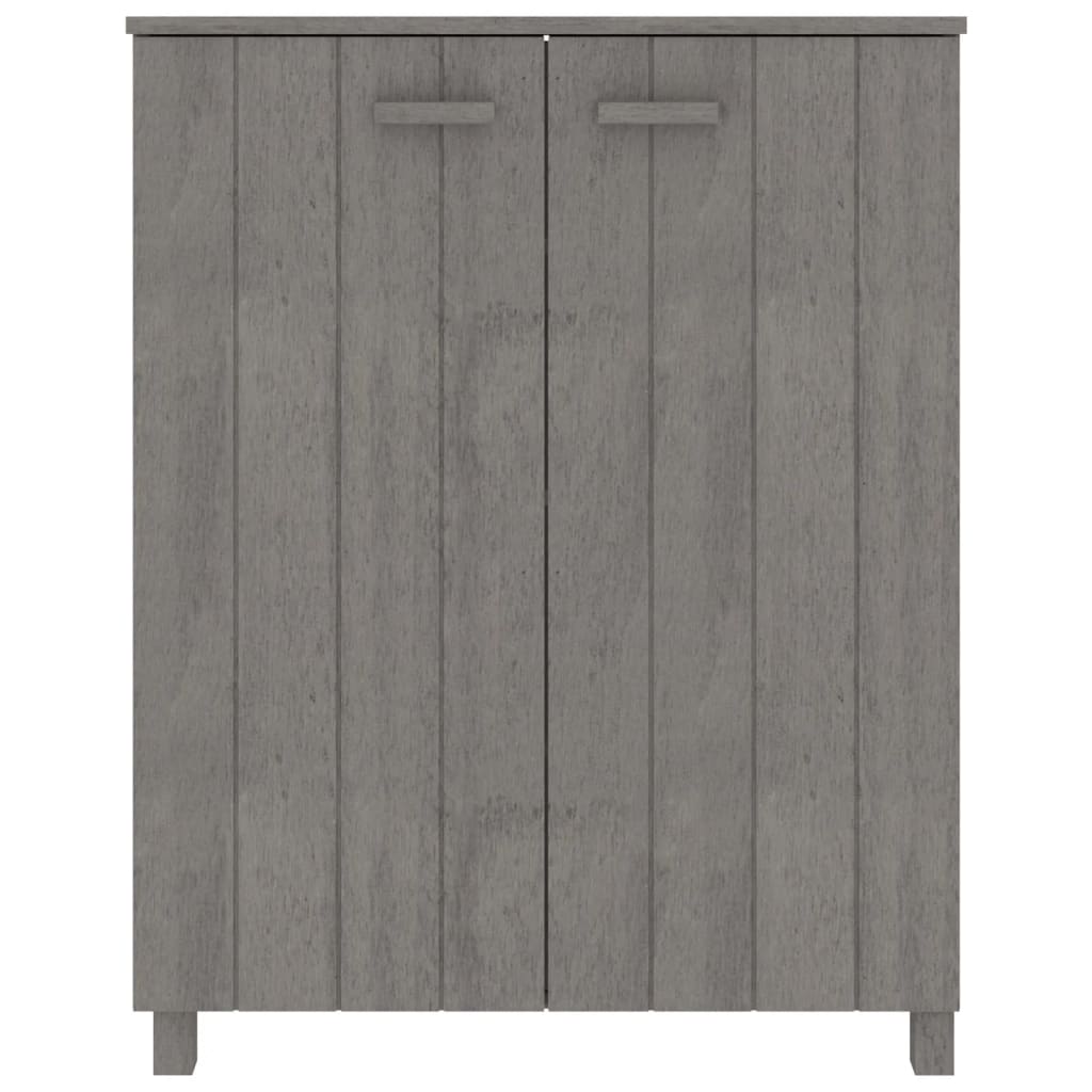 Shoe Cabinet HAMAR Light Grey 85x40x108 cm Solid Wood Pine
