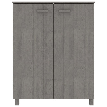 Shoe Cabinet HAMAR Light Grey 85x40x108 cm Solid Wood Pine