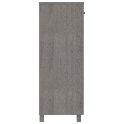 Shoe Cabinet HAMAR Light Grey 85x40x108 cm Solid Wood Pine