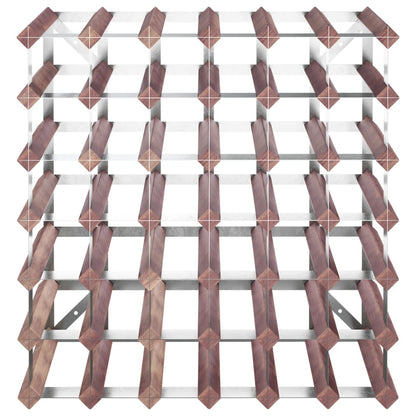 Wine Rack for 42 Bottles Brown Solid Wood Pine