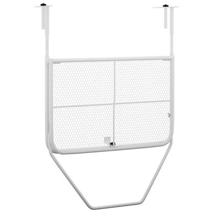 Balcony Table White 60x40 cm Steel