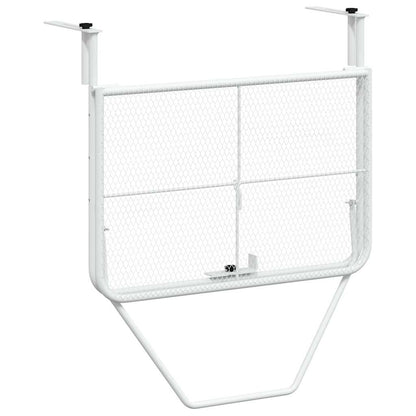 Balcony Table White 60x40 cm Steel