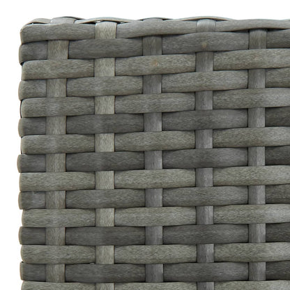 3 Piece Garden Bar Set with Cushions Poly Rattan Grey