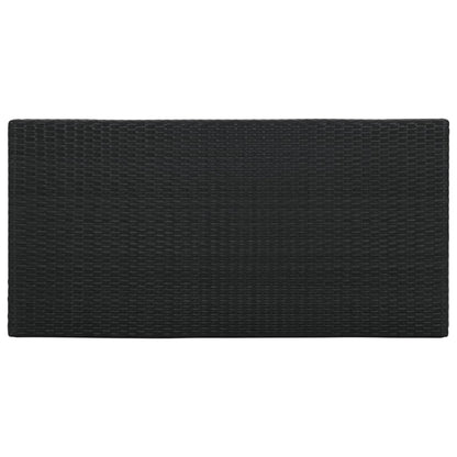 5 Piece Garden Bar Set with Cushions Poly Rattan Black