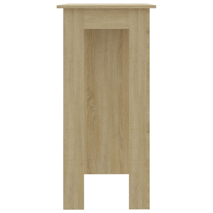 Bar Table with Shelf Sonoma Oak 102x50x103.5 cm Engineered Wood