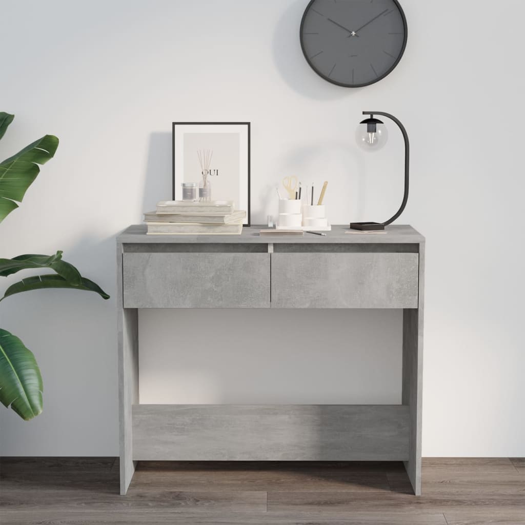 Console Table Concrete Grey 89x41x76.5 cm Steel