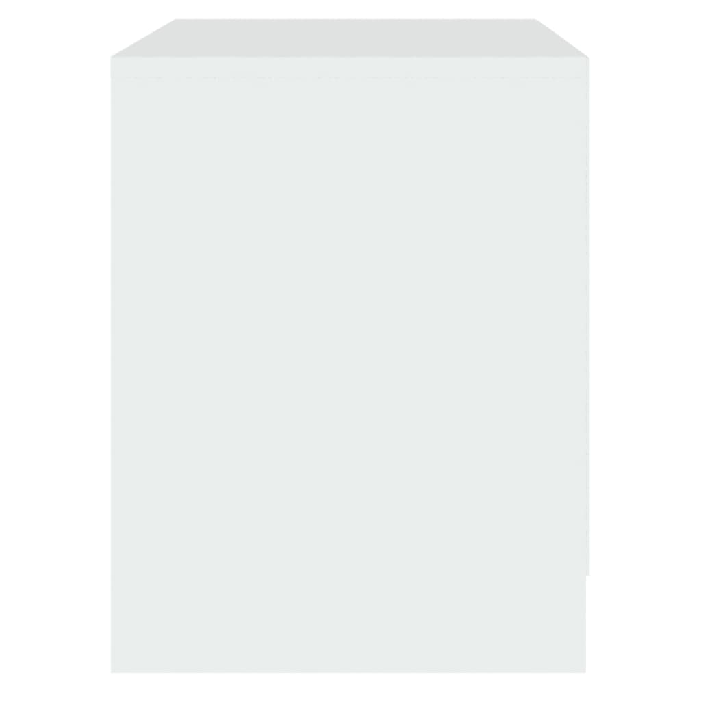 Bedside Cabinet White 45x34.5x44.5 cm Engineered Wood